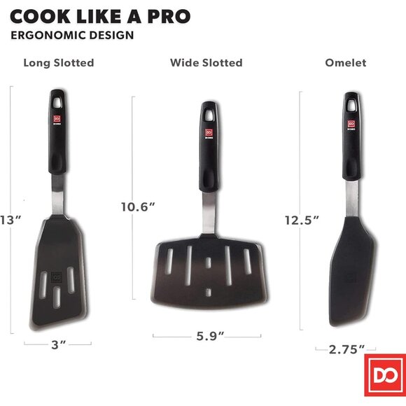 Spatulas for Kitchen Use - Forever  - 600°F Heat-Resistant Silicone - Turner Spa - Picture 2 of 9